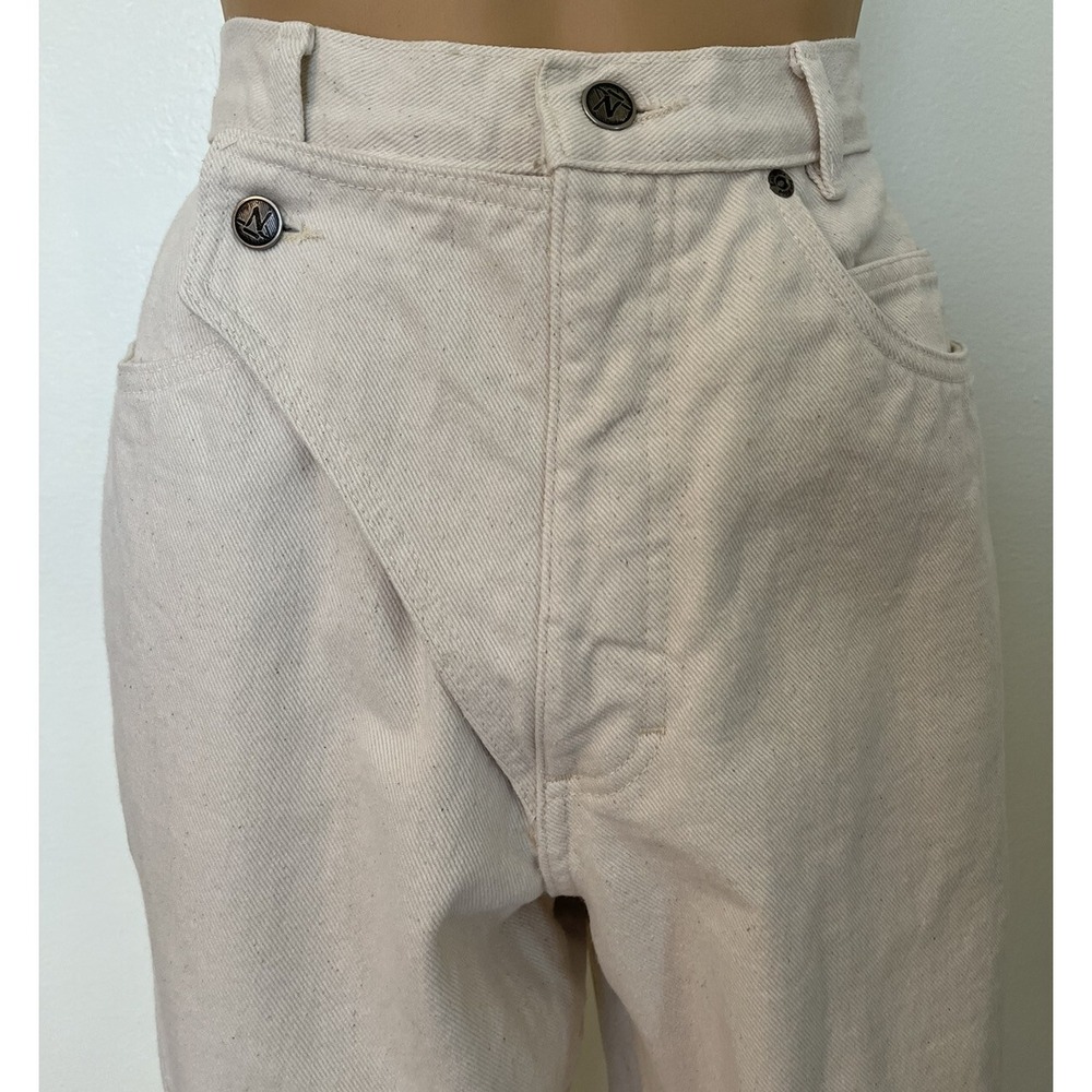 N Thoroughbred-Western, 70/80s, Vintage, Cream, Long, USA, HighRise, Jean. Sz-13 - Picture 5 of 10